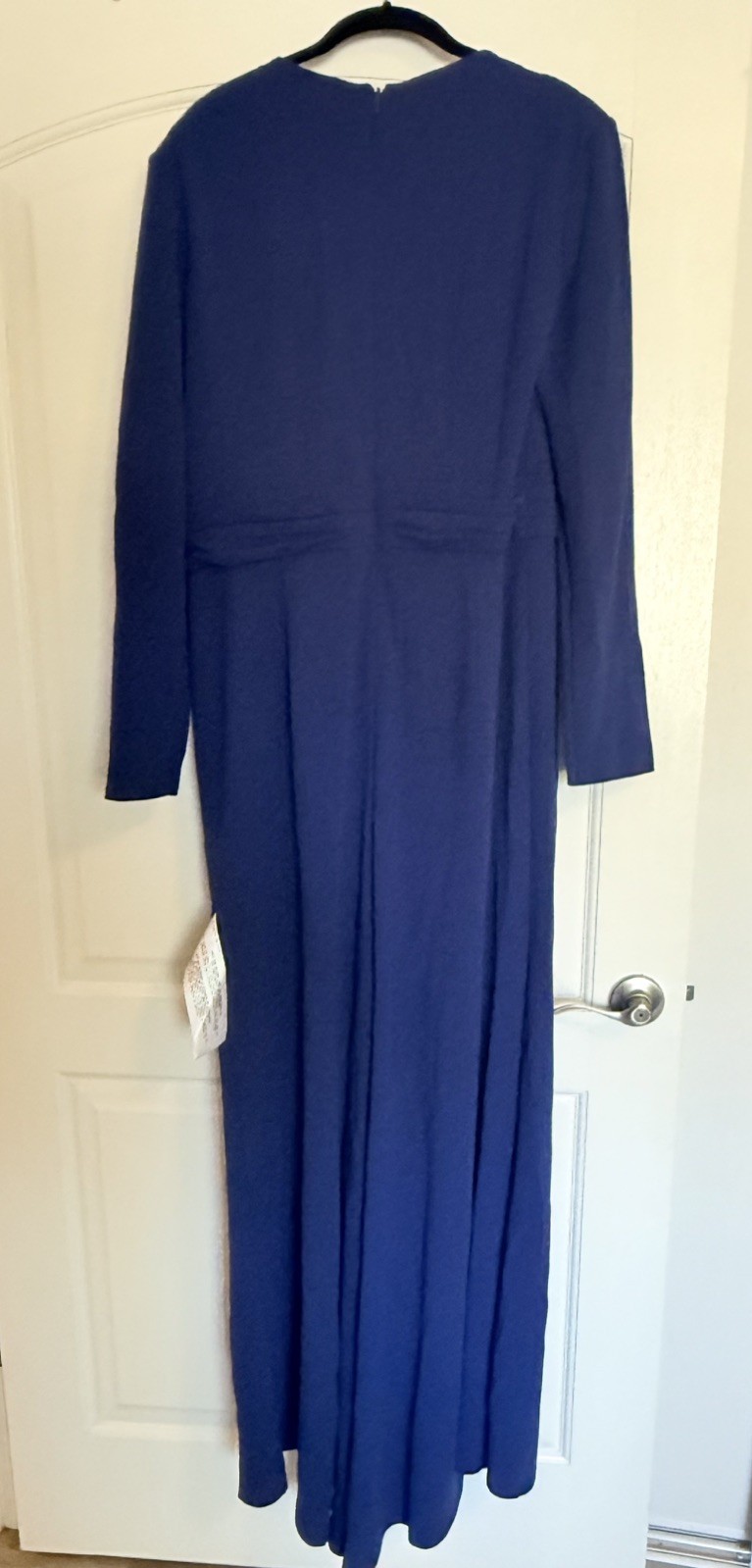 NewTadashi Shoji Dress Twist Formal Size L 3/4 Stretch Maxi Evening Gown Ruched