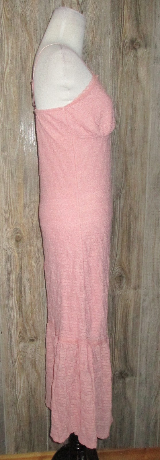 No Boundaries New Womens Pink Lace Trim Spaghetti Strap Maxi Dress Sz Small 4-6