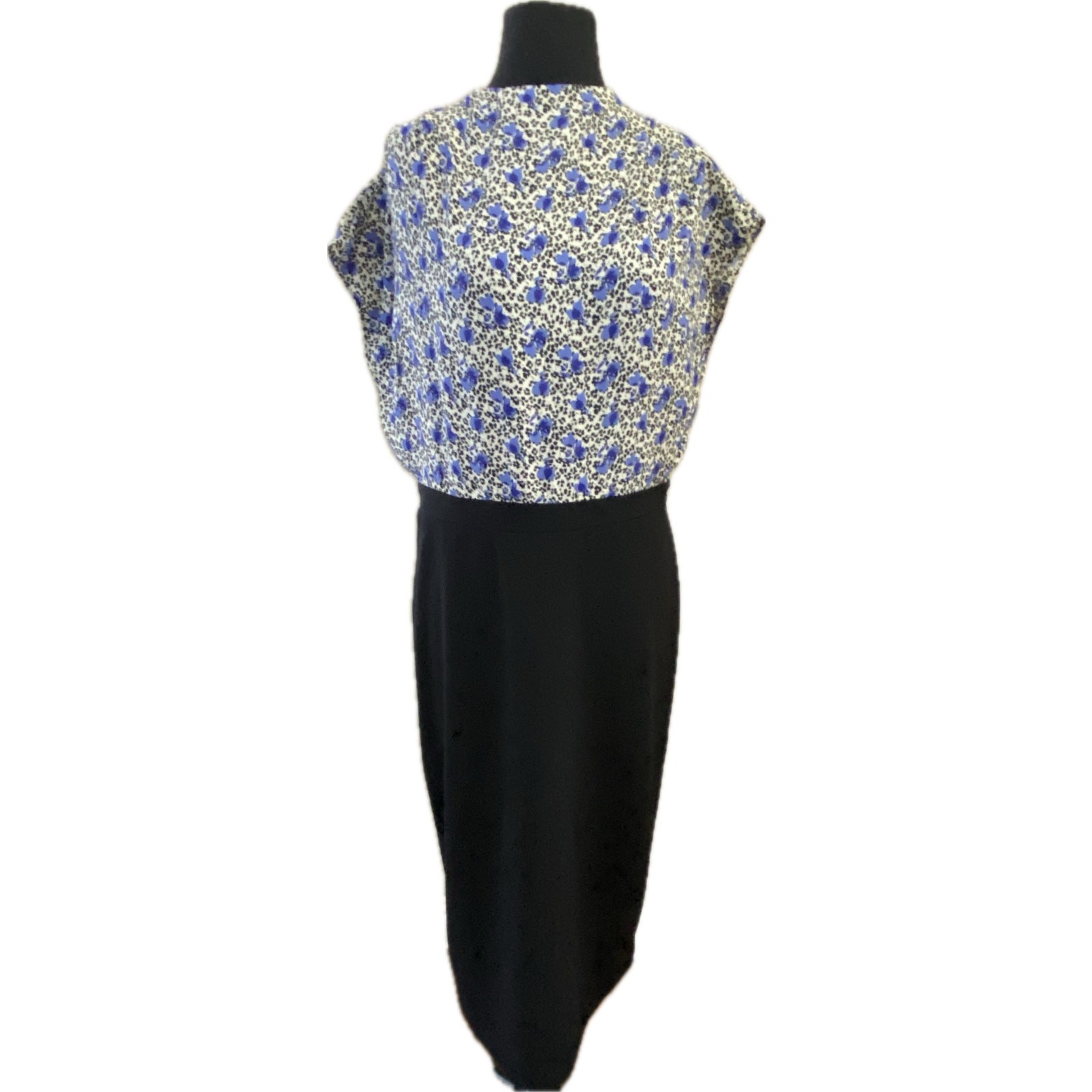 Express draped mock neck midi dress – Black / Size Large