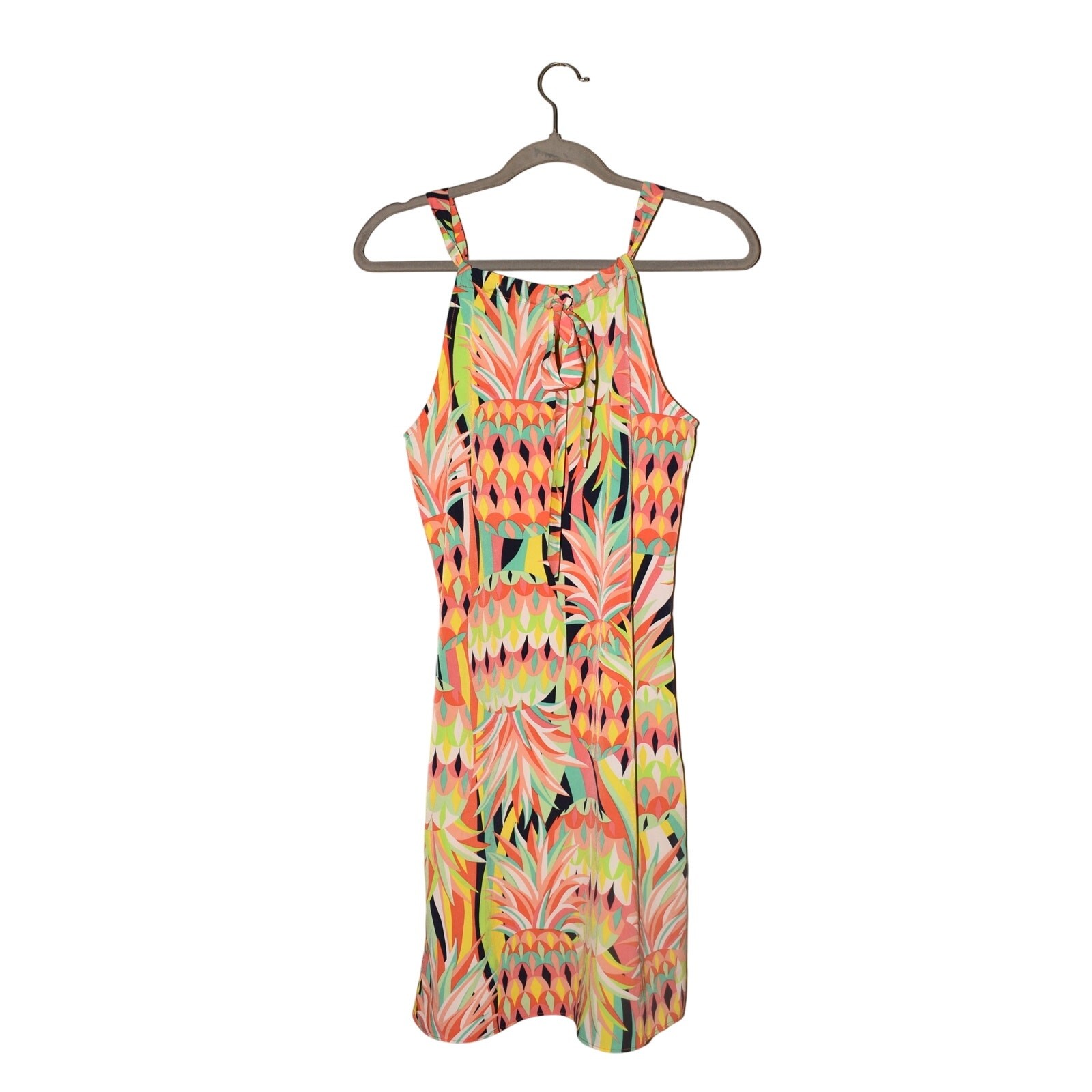 CROWN & IVY NEW $89 Multi-Color Pineapple Print Sleeveless Sundress Small