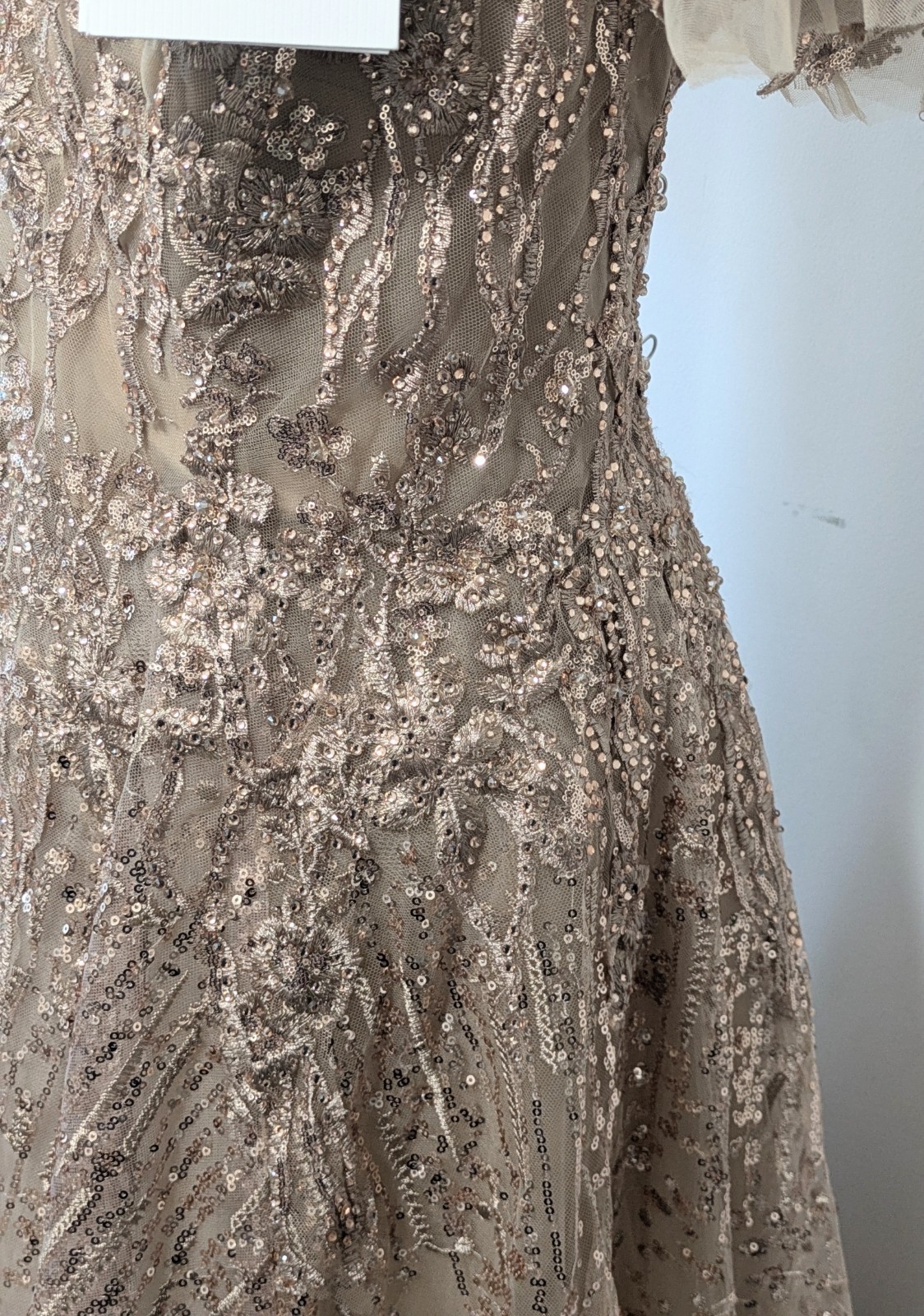 Mac Duggal Embellished Butterfly Fit & Flare Tea-Length Dress Size 12 Wedding