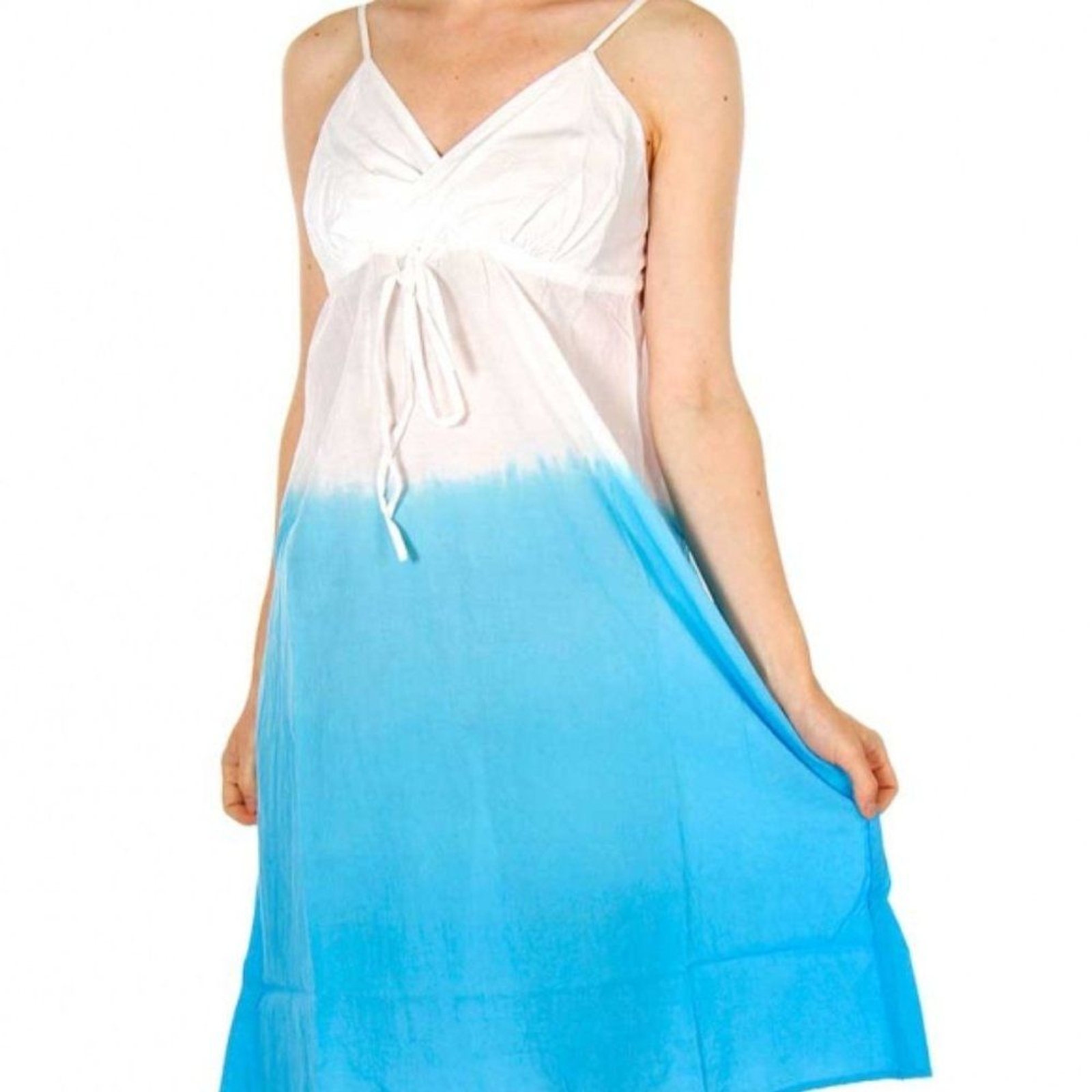 Provogue 100% Gauzy Cotton TieDye Adjustable Straps Cool Sundress