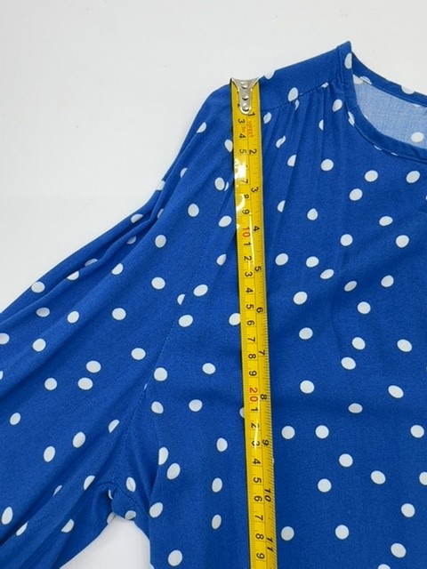 Reserved Girls Blue Polka Dot Knee-Length Dress UK 14