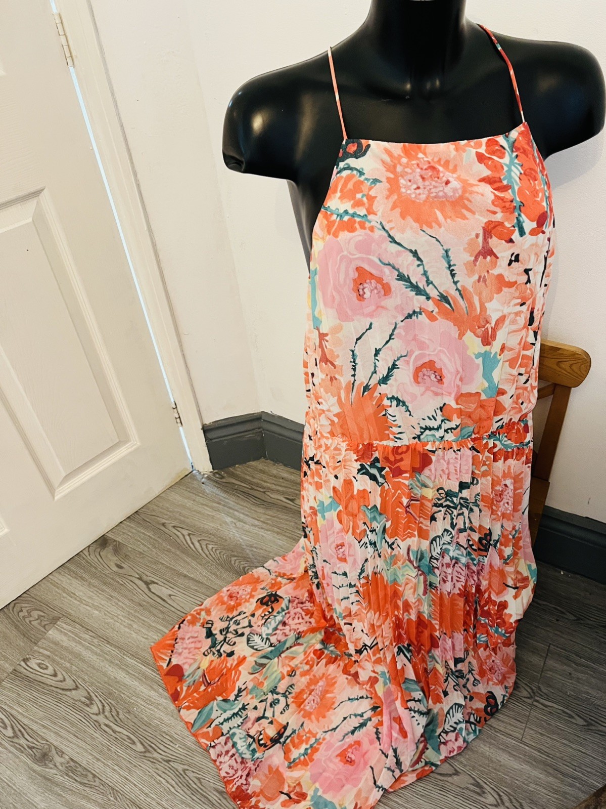 H&M Women’s beach Summer Maxi Dress sleeveless Floral Size Xl (14-16) New