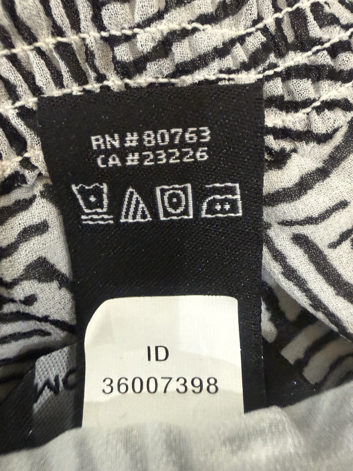 Moda International Geometric Print Ruffle Sundress in Black/White SizeXs