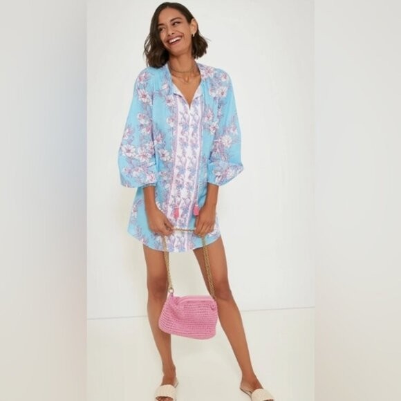 Celina Moon Women’s Multi Clover Tunic Dress, Size Medium