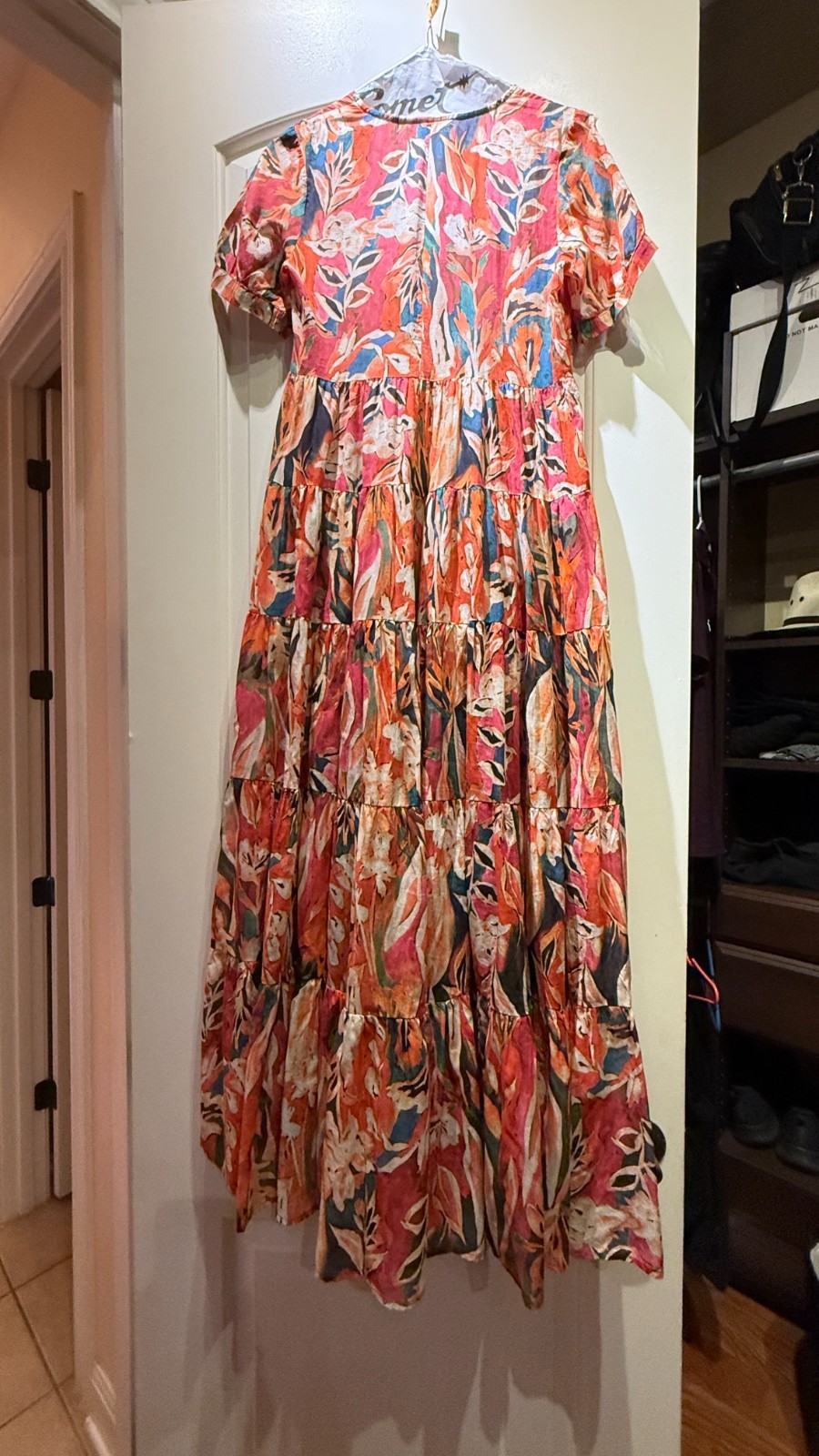 Peruvian Connection Solana Maxi Dress in Rouge, Size S, Excellent Condition