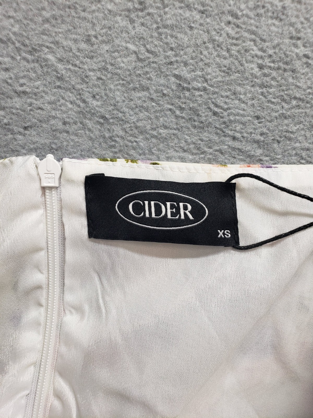 Cider Women Mini Dress XS Multicolor Floral Back Zip Ruffle Built In Short Party