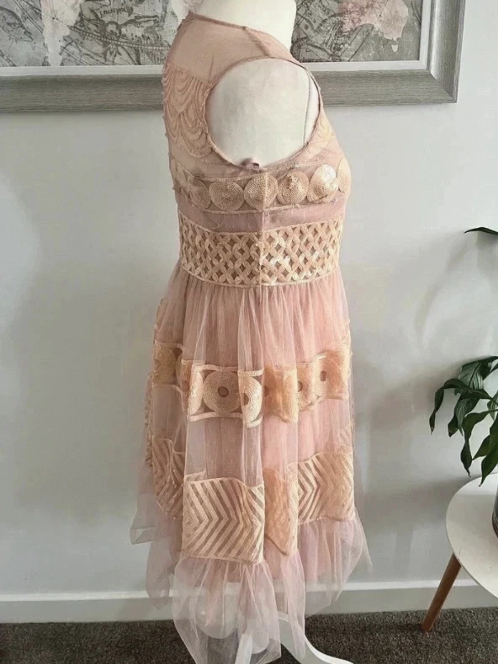 Red Valentino Rose Pink Tulle Occasion Dress uk 10 IT42
