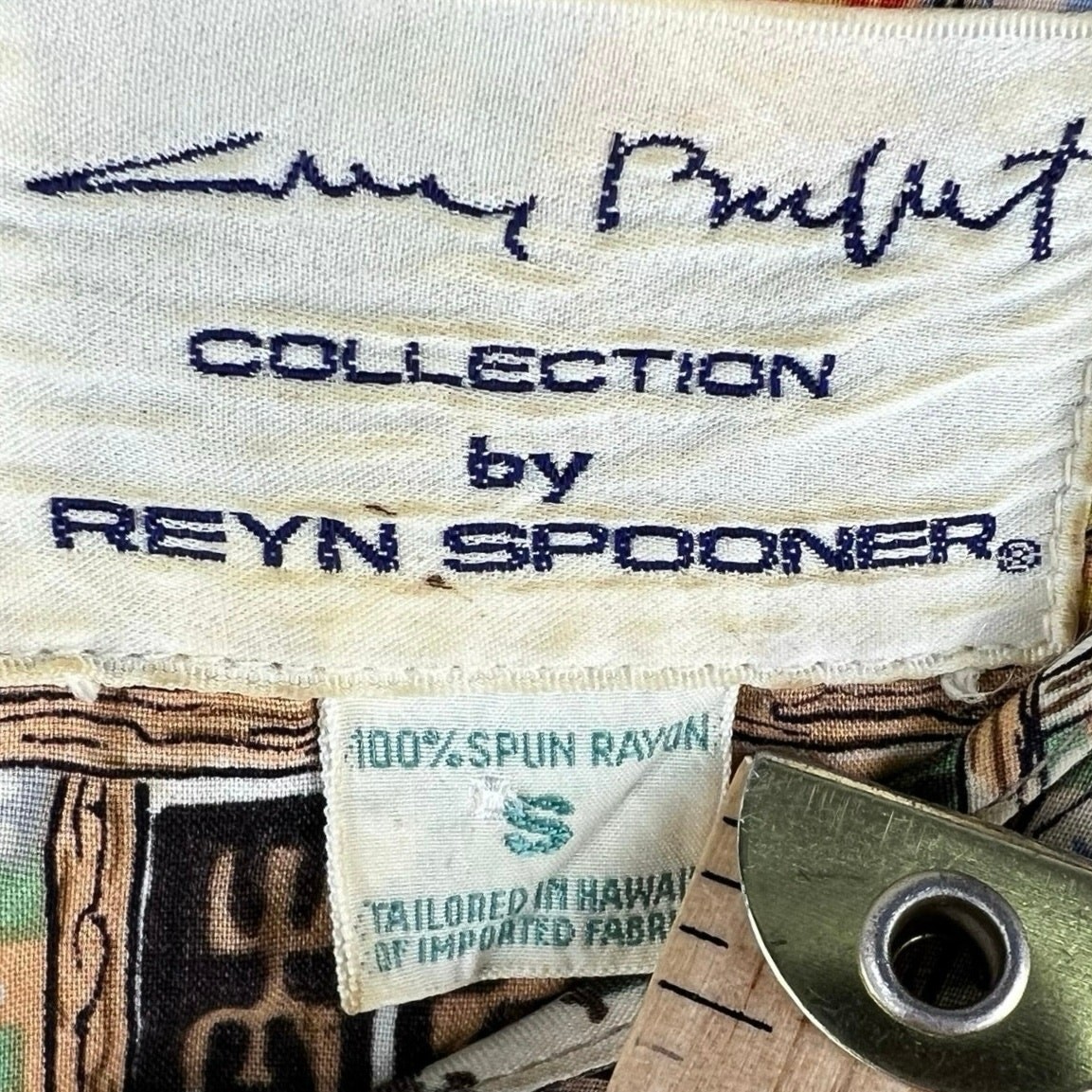 Reyn Spooner x Guy Buffet Collection Womens S Tahitian Papeete Print Rayon Dress