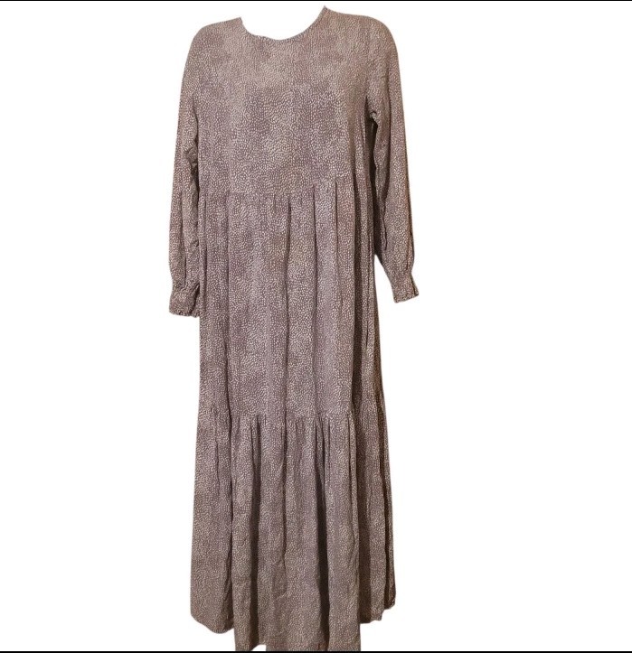REFKA floral tiered maxi dress Purple multi modest size 6