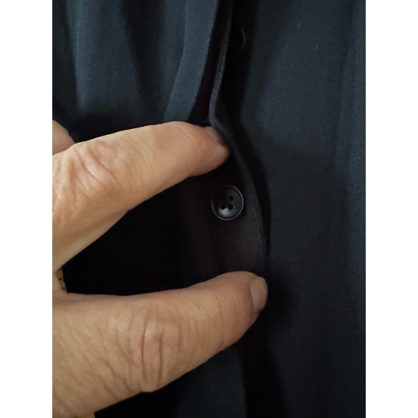 Banana Republic LBD Black 100% Silk Sleeveless Maxi Shirt Dress Size 8