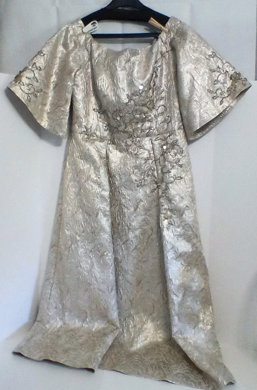 Theia Dress Embellished Size 14 Multicolor Proffesional Dry Clean Midi