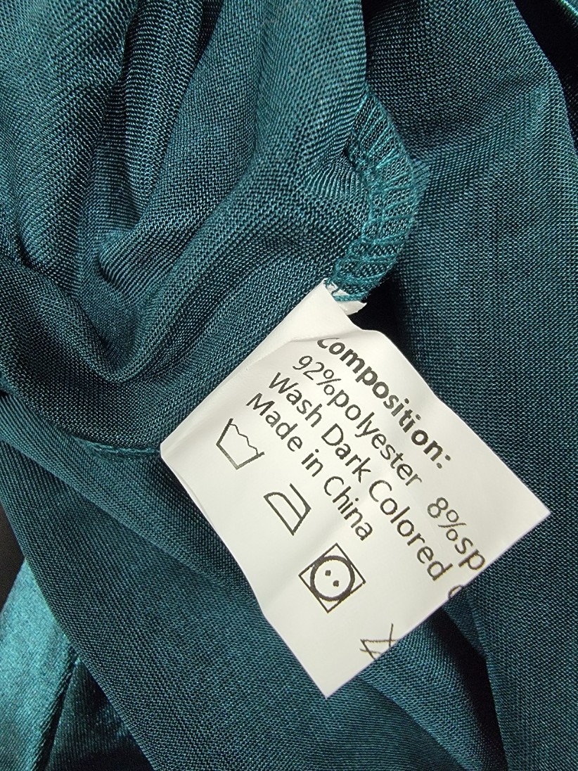 NEW~ZAFUL~Satin Halter Cowl Neck Backless A Line Mini Dress Size XL Teal GREEN