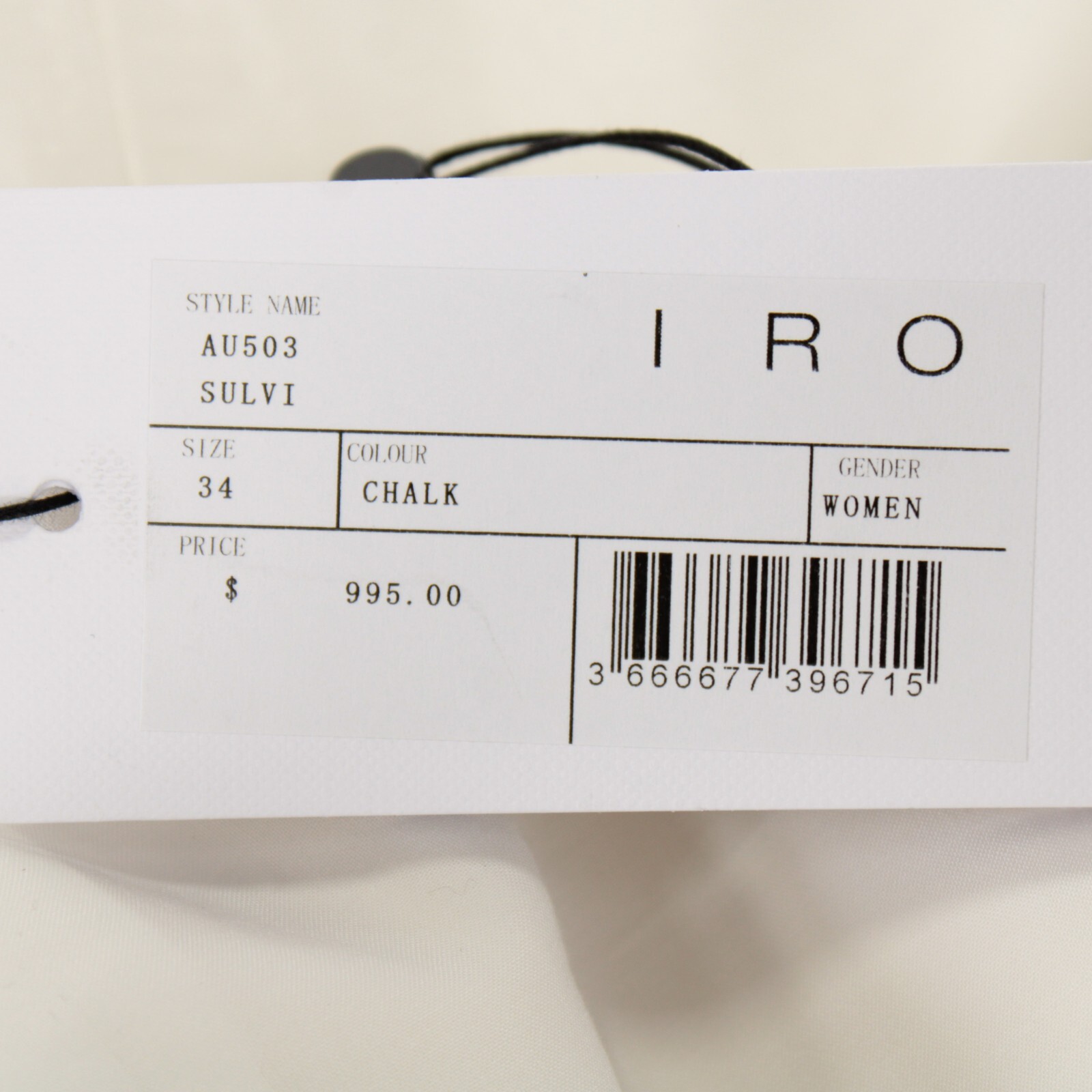 IRO NWT Sulvi One-Shoulder Leather Mini Dress Size 34 US 2 in Chalk White