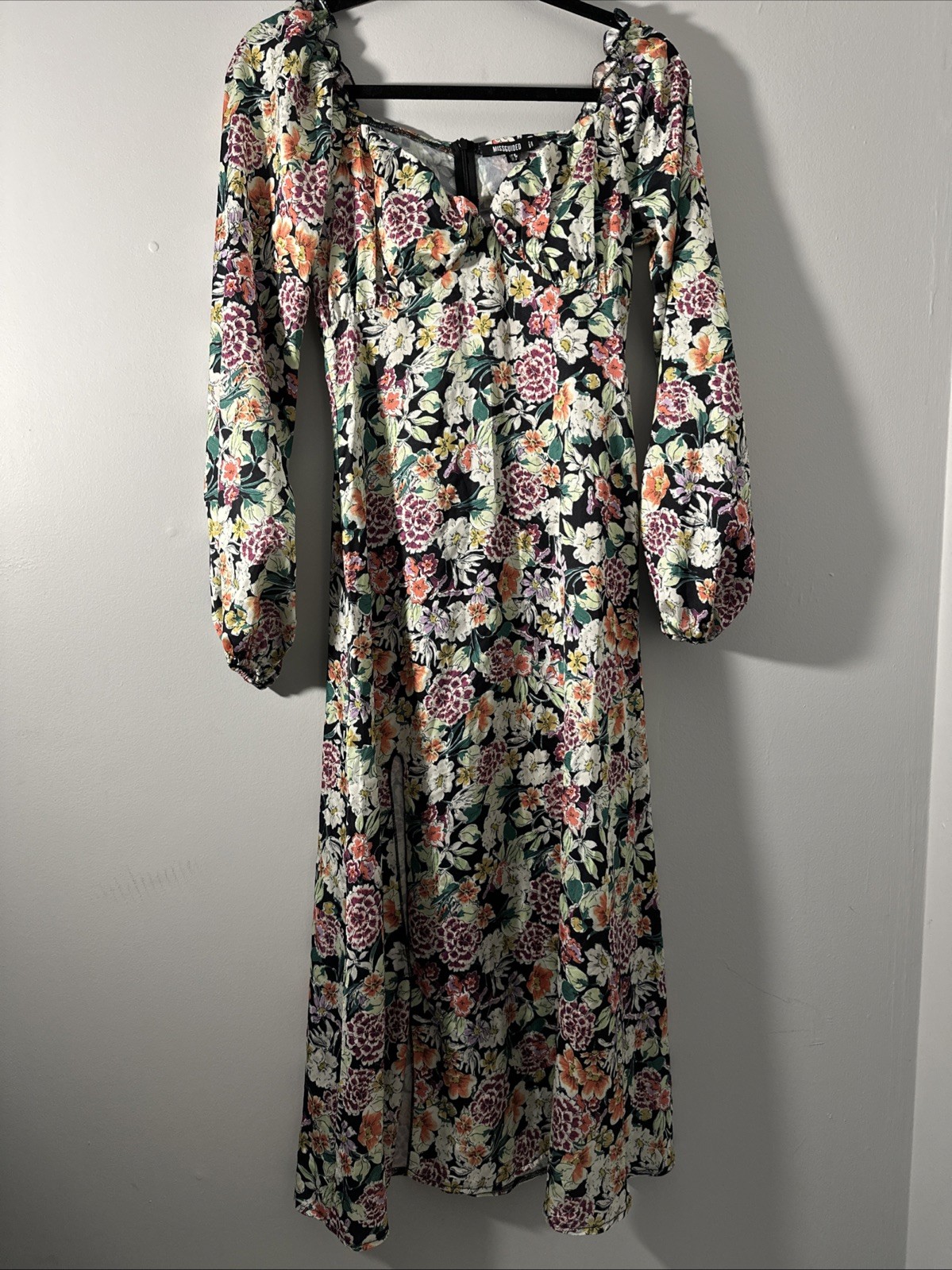 missguided midi dress Size 4 Sweetheart Whimsical Peasant y2K