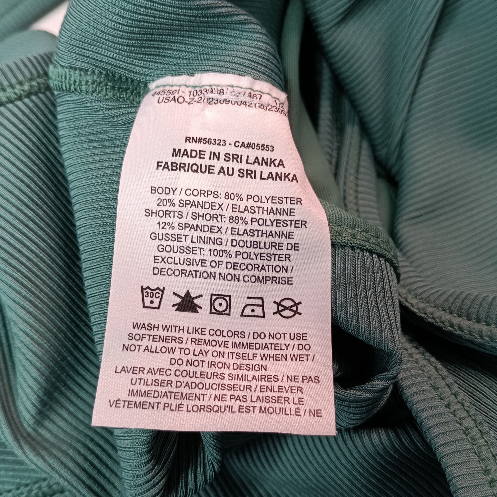 Nike One Women’s Green Capsule Ribbed Dress With Shorts Size 2XL FQ7865-361 New
