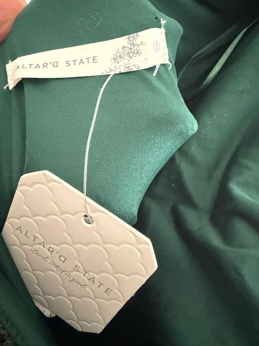 Altar’d State Strapless Sequin Maxi Dress in Hunter Green