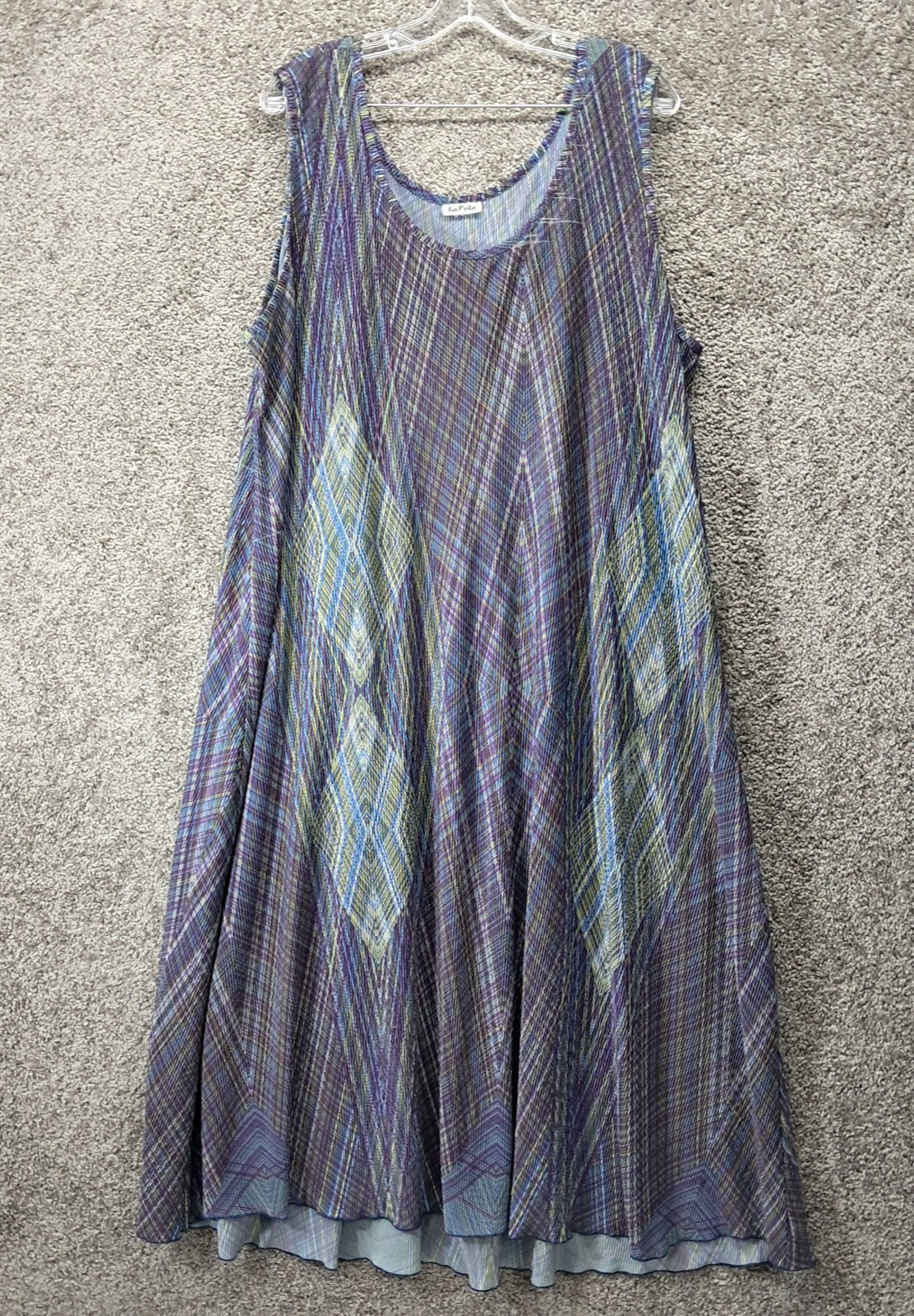 Lafete Women’s Sundress 100% Polyester Purple Measured