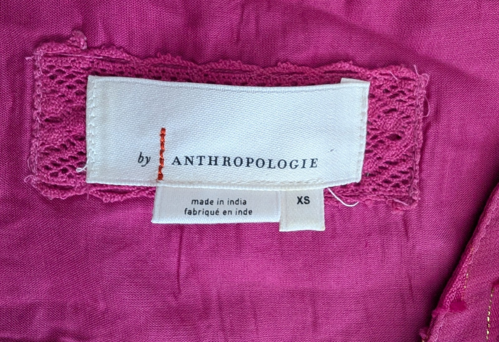 Anthropologie Smocked Long Sleeved Ruched Maxi Dress in Fuchsia Pink Size XS