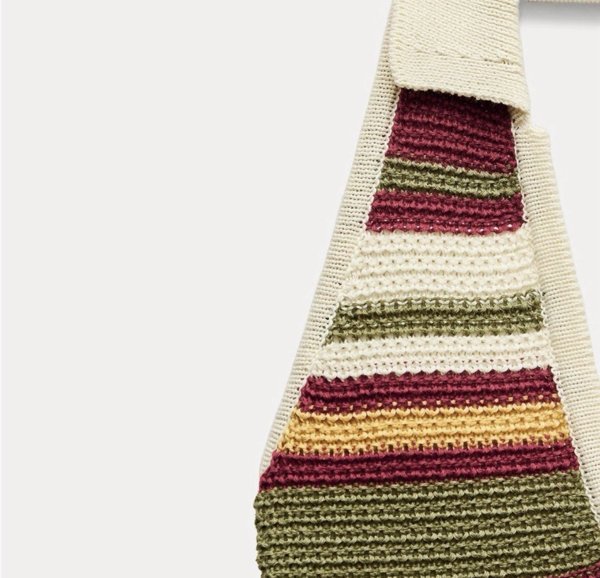 Zara Multicolor Crochet Striped Halter Mini Dress Sleeveless V-Neck Pullover