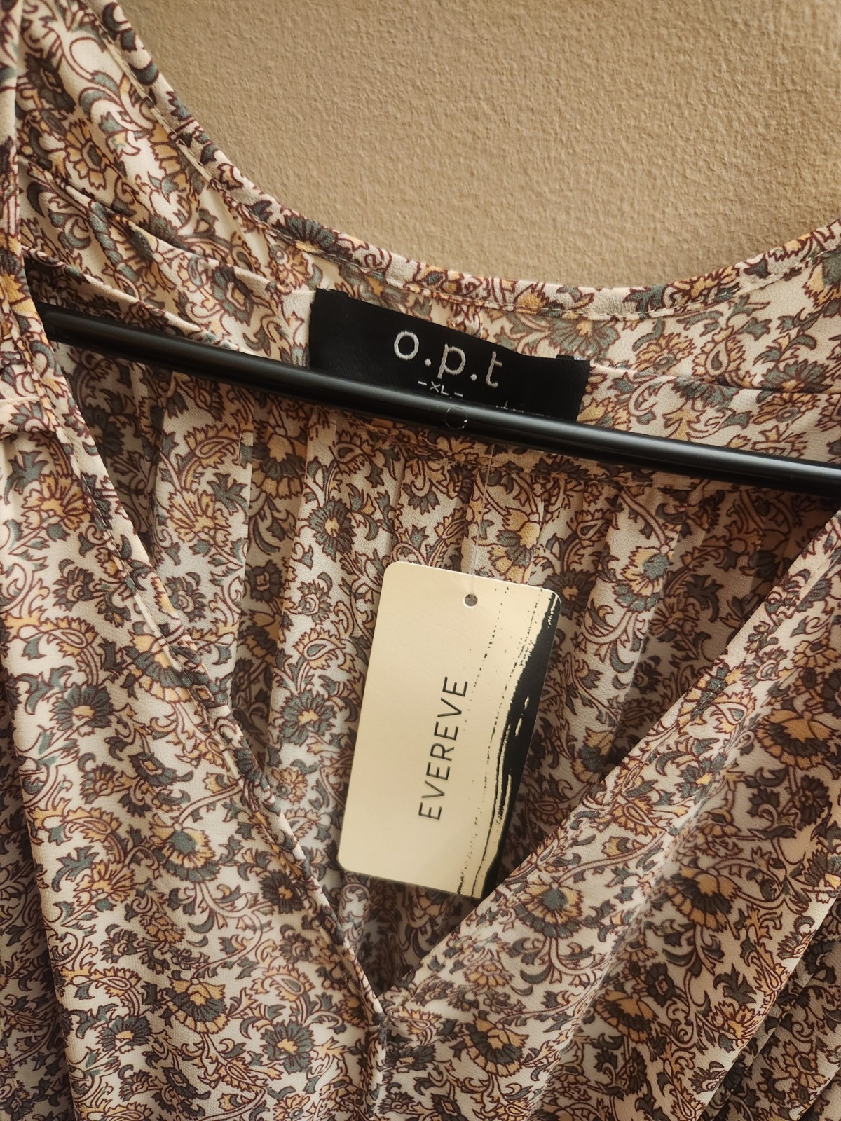 OPT Evereve Floral Boho Ruffle Mini Lea Dress Prairie Style Size XL NWT