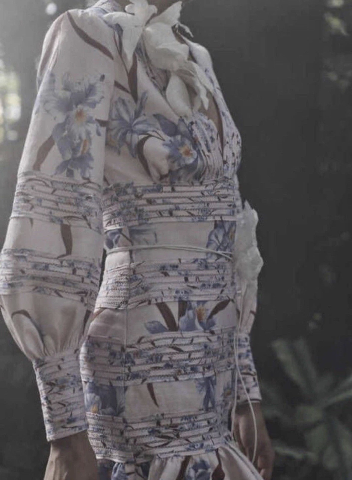 Zimmermann Corsage Linen Mini Dress Sz 0 Runaway