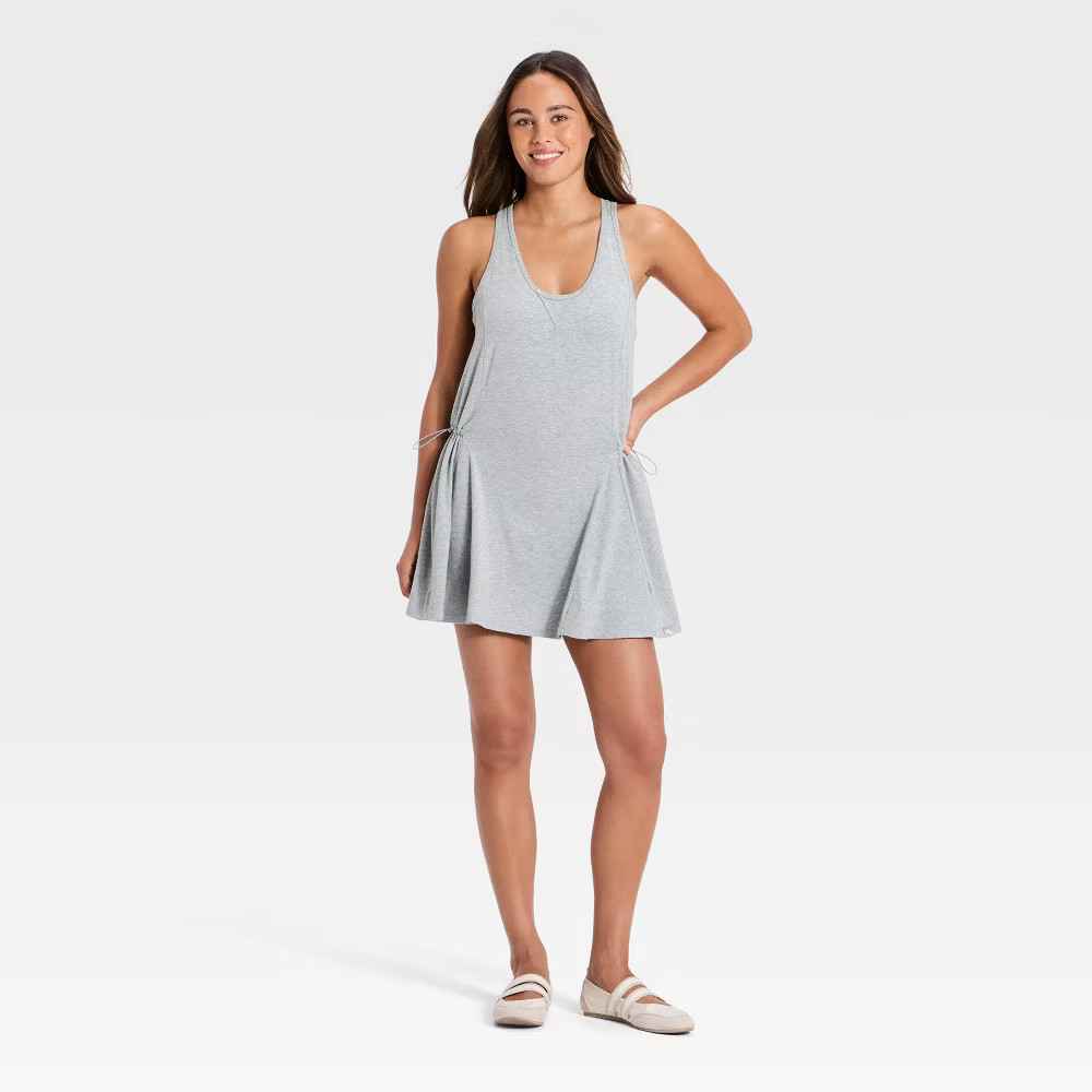 Women Washed Jersey Active Dress – JoyLab Heathered Gray M