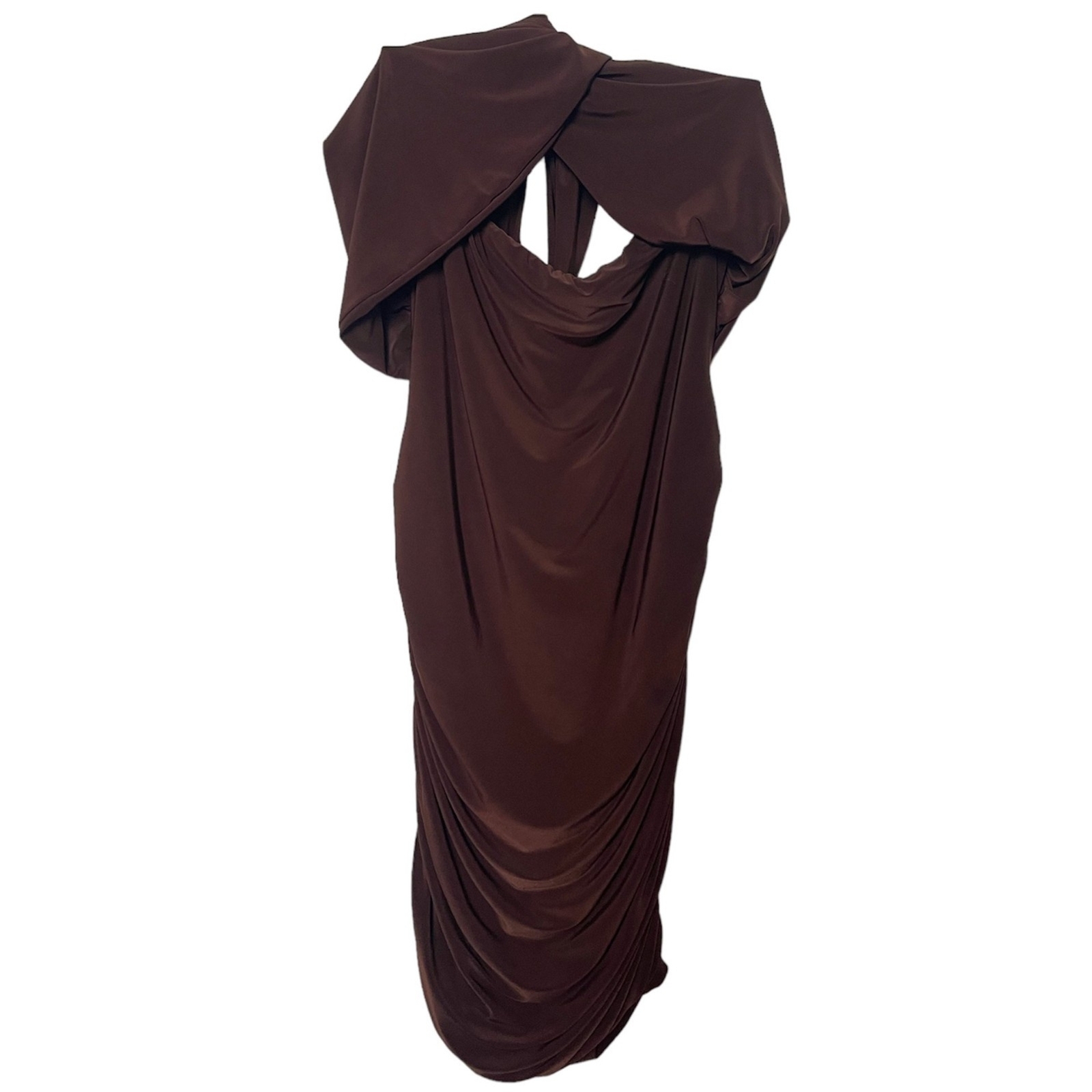 Tresser Ruched bodycon dress Brown size large