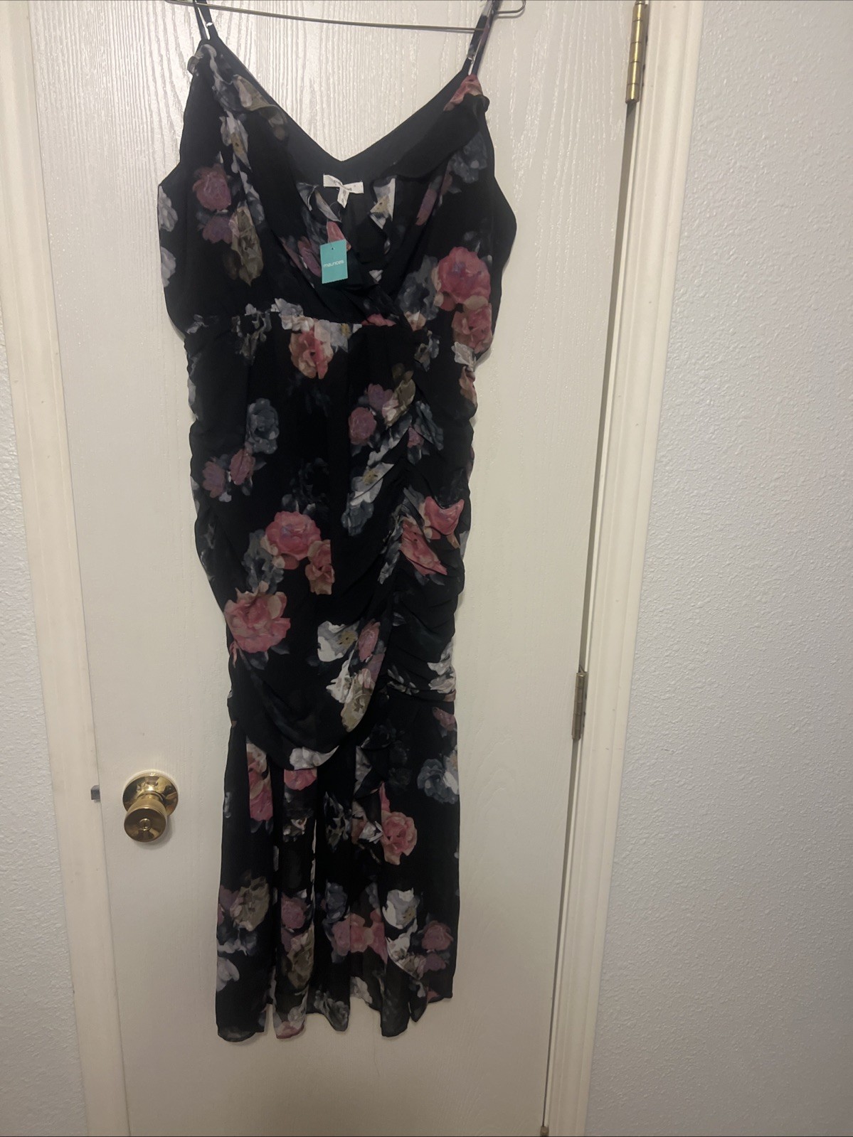 Maurices Womens Dress Sm Black Floral Sleeveless Lined Cottagecore