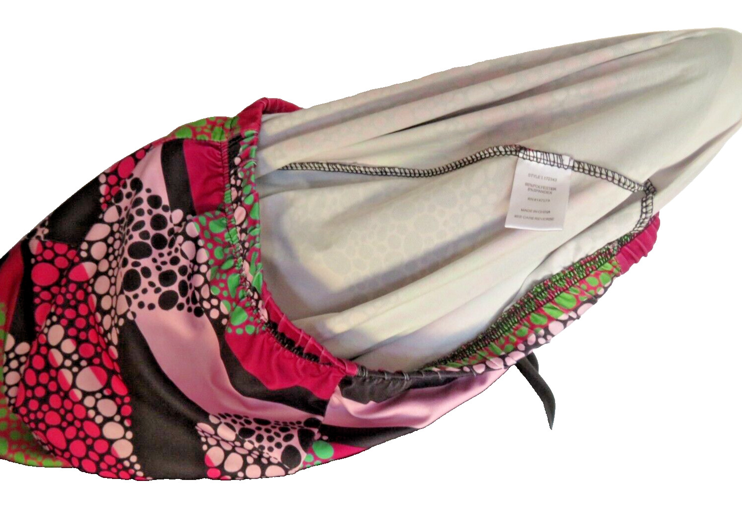 LBISSE® Black Tunic With Retro Print Leggings Multi-Color Pinks Grays Size Large