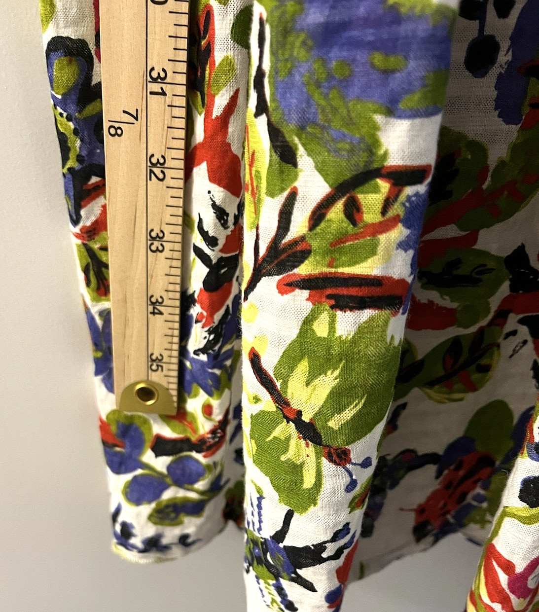 Alberto Makali Cotton Vibrant Floral Flowy Boho Maxi Ruffle Beaded Coastal Mod