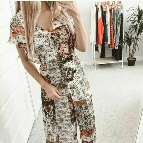 Zara Floral Dress Patchwork Paisley Boho Hippie Cottage Earth Fairy Whimsical