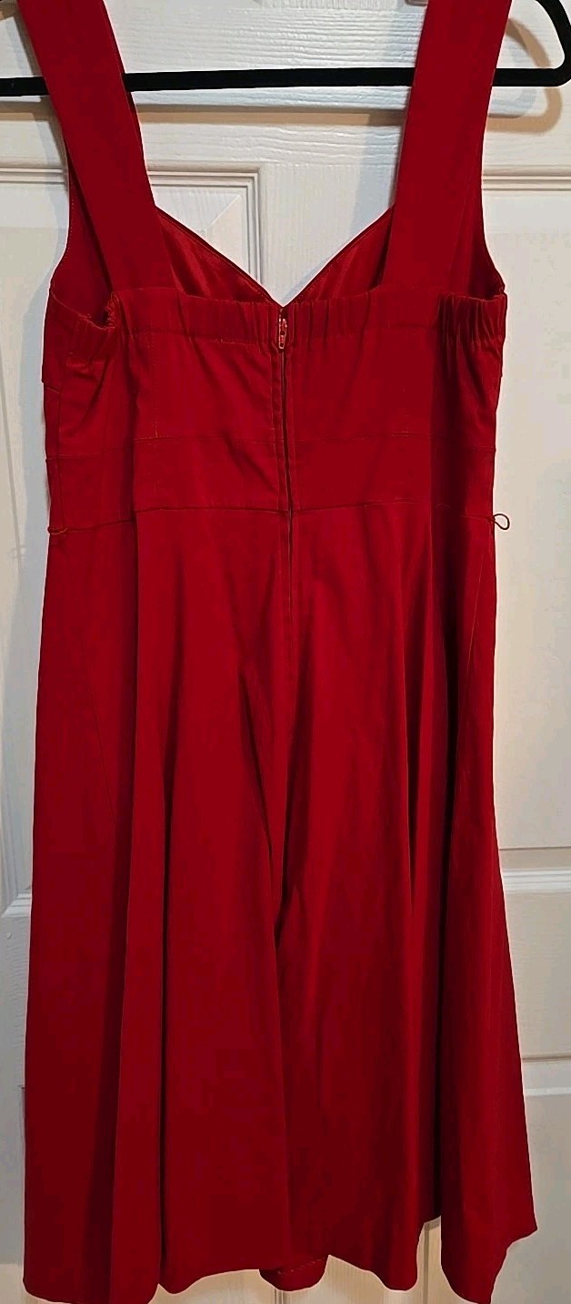Torrid Red Dress Womens Size 12 Large Stretchy Cocktail Strap Zipper No Belt