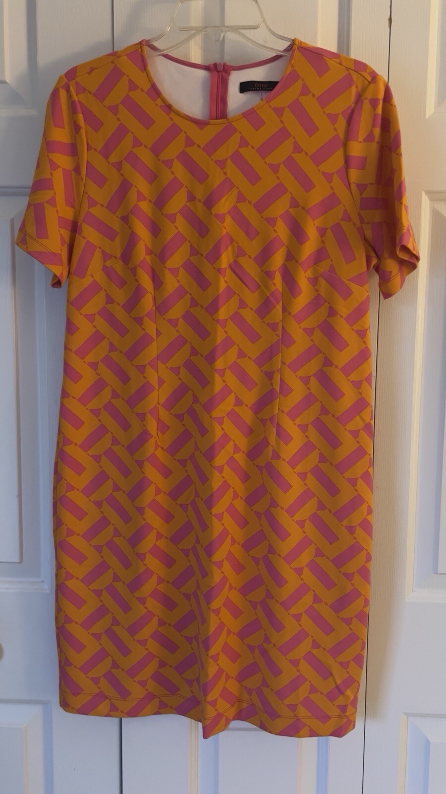 Trina Turk Multicolor Pink/Orange Scuba stretch Fabric Large