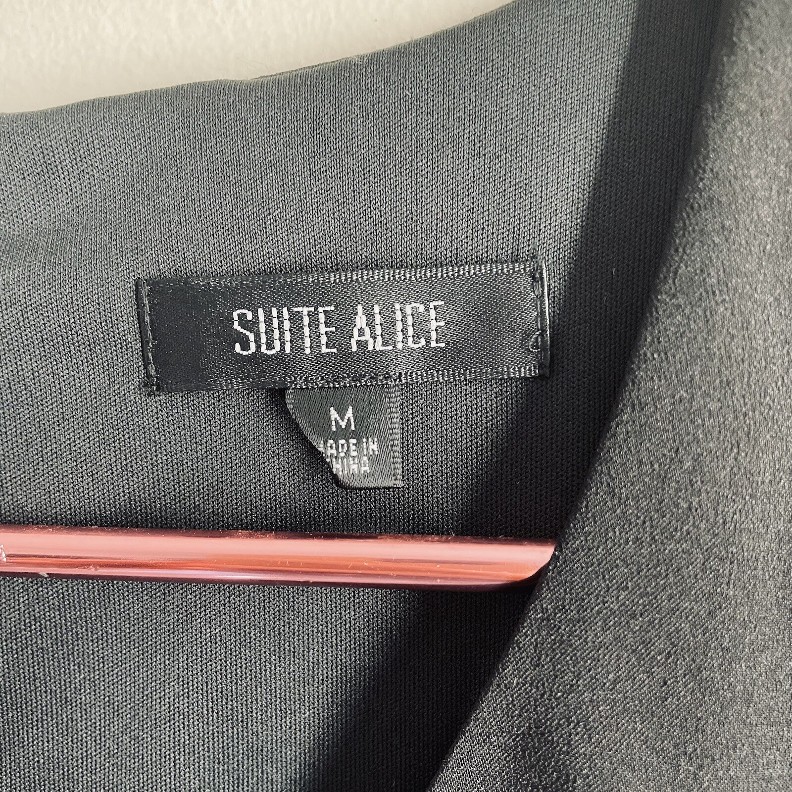Suite Alice Tailored Bell Sleeve Black Dress Size M
