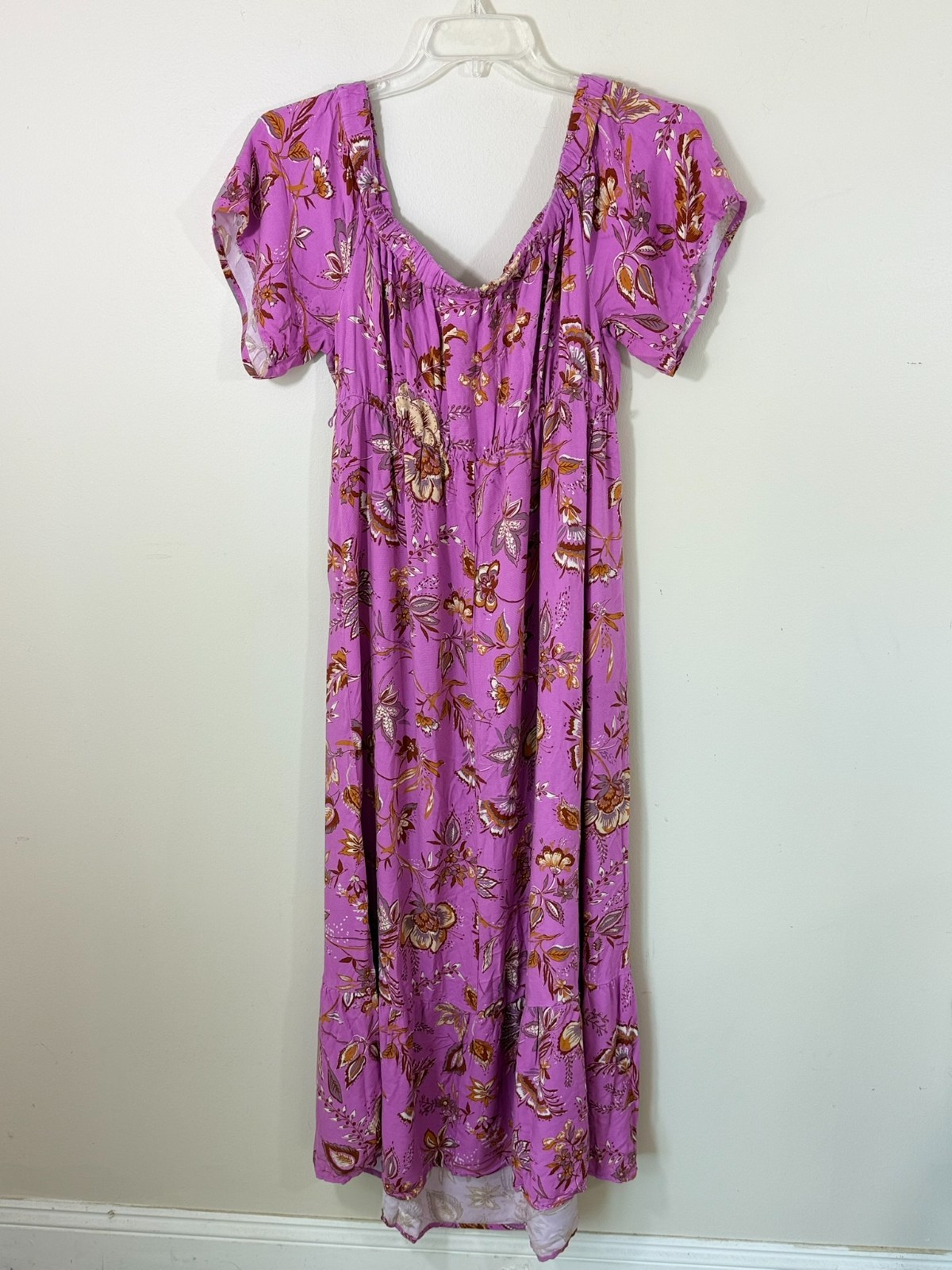 Isabel Maternity by Ingrid & Isabel Dress Women’s XL Purple Floral Rayon Cottage