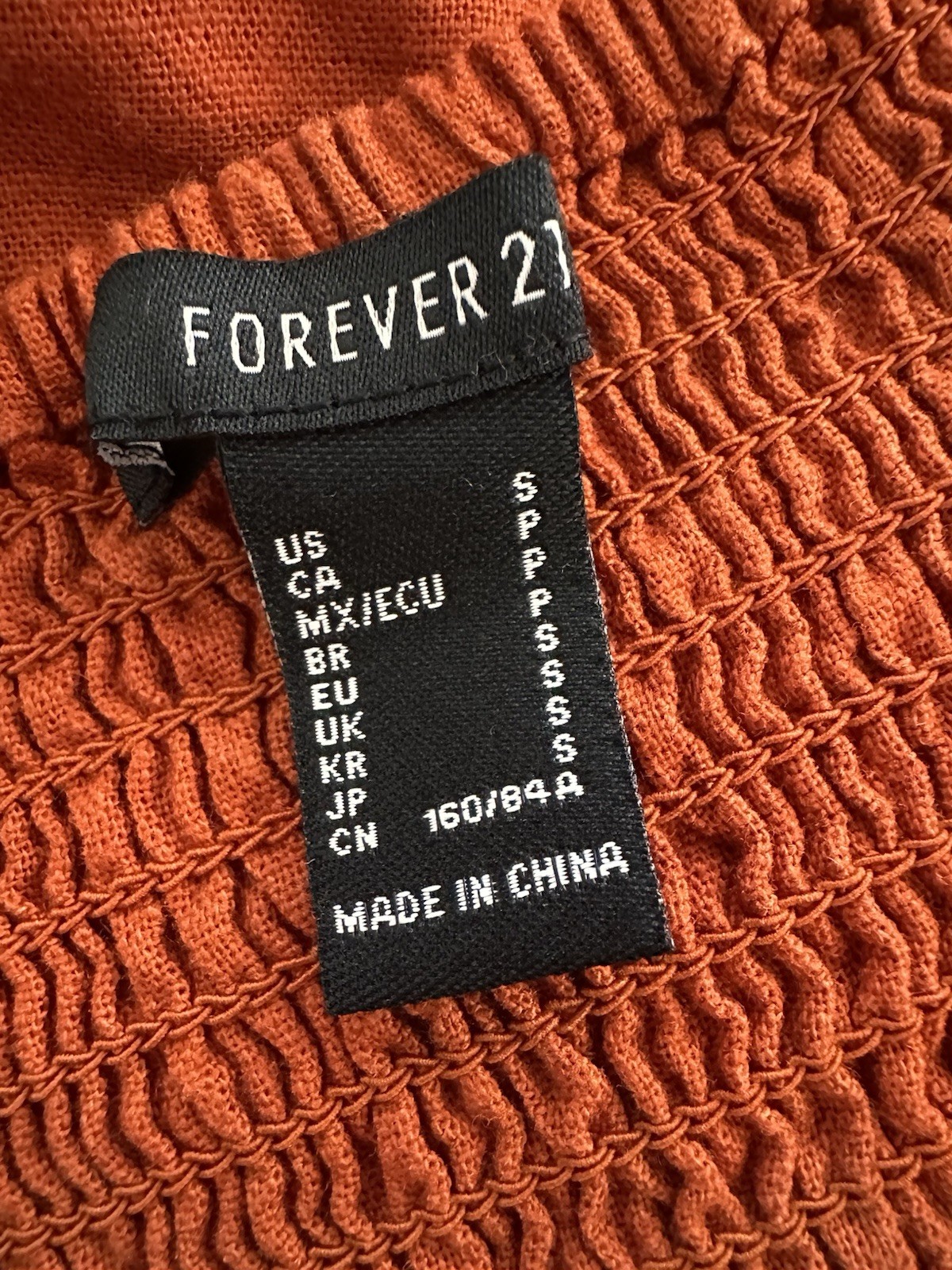 Forever 21 Rust Linen Dress Sleeveless Lined Adjustable Straps Cut Out Sexy SM