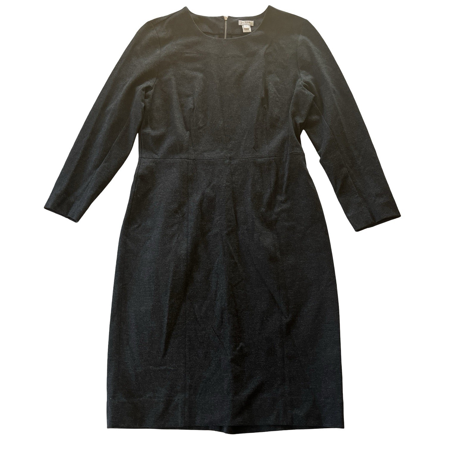J. Crew Women’s Size 6 Gray 3/4 Sleeve Pencil Dress Career Capsule Work Office