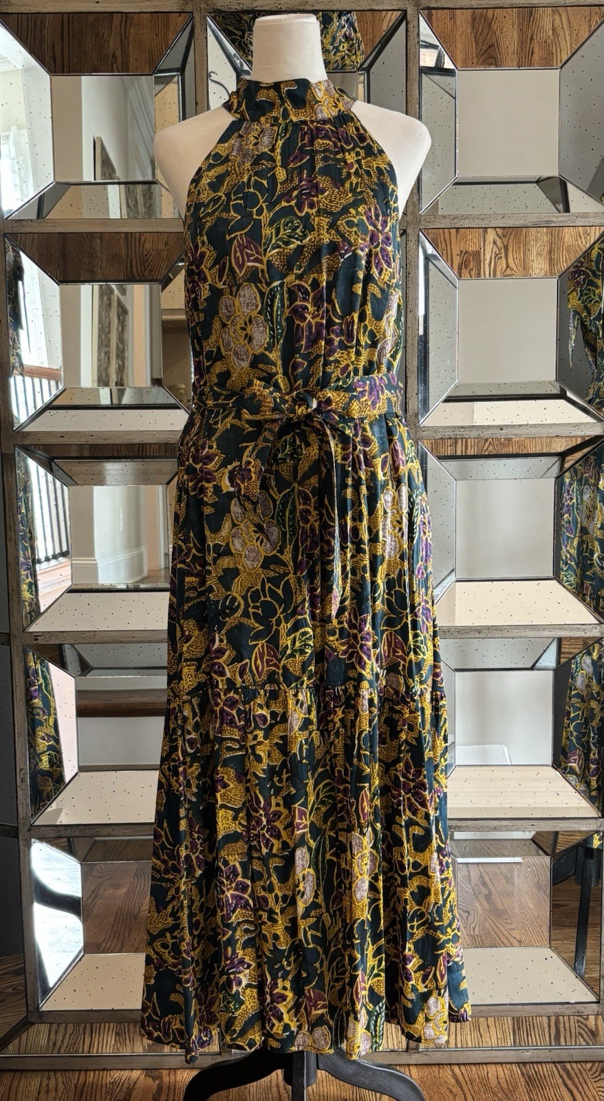 Cleobella Luella Ankle Dress Indo Block Print SZ XS New With Tags