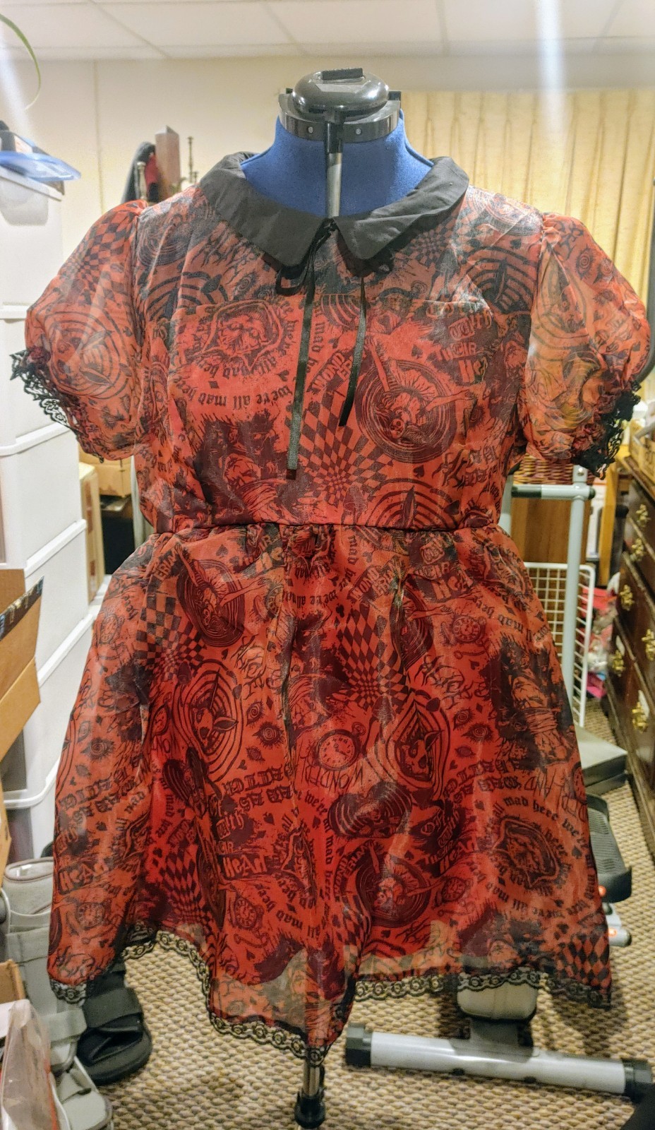HT TWISTED ALICE IN WONDERLAND ORGANZA DRESS