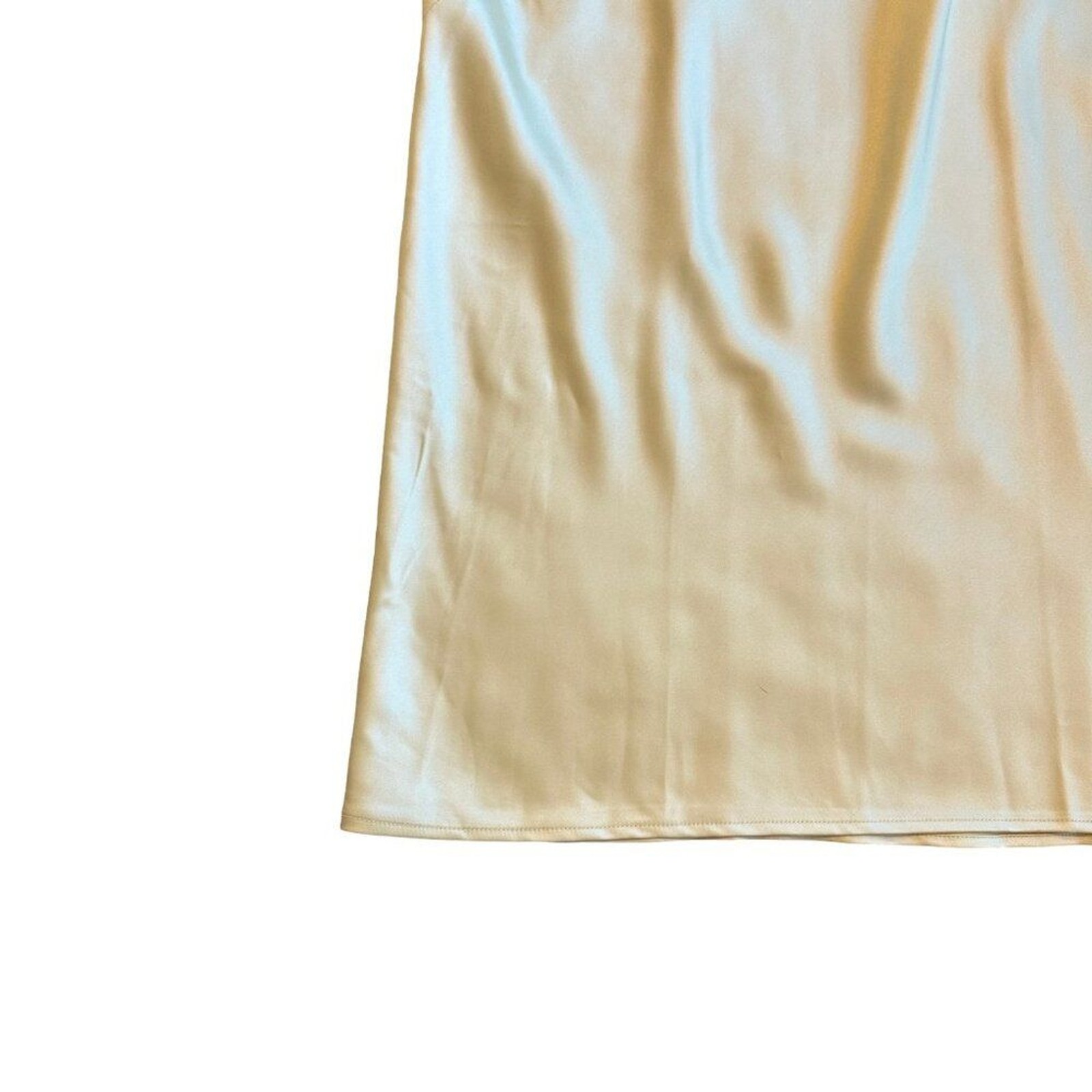 Billy J Frida Maxi Dress Yellow Satin Creamy Buttery Gown Size 14 Women’s NWT