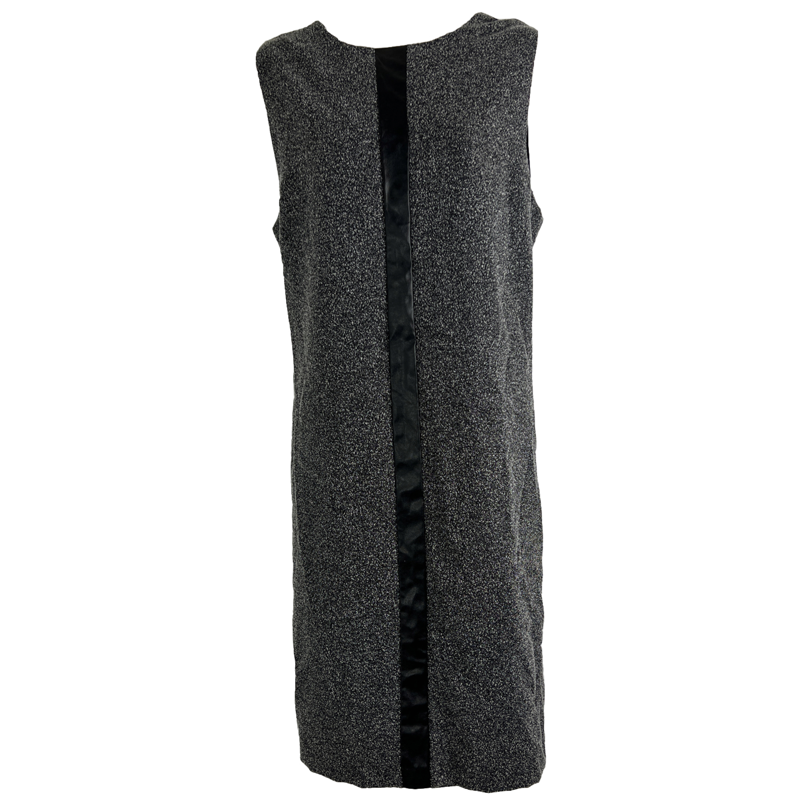 Amanda Smith Dress Women’s Large Gray Shift Sleeveless Crew Neck Knee Length