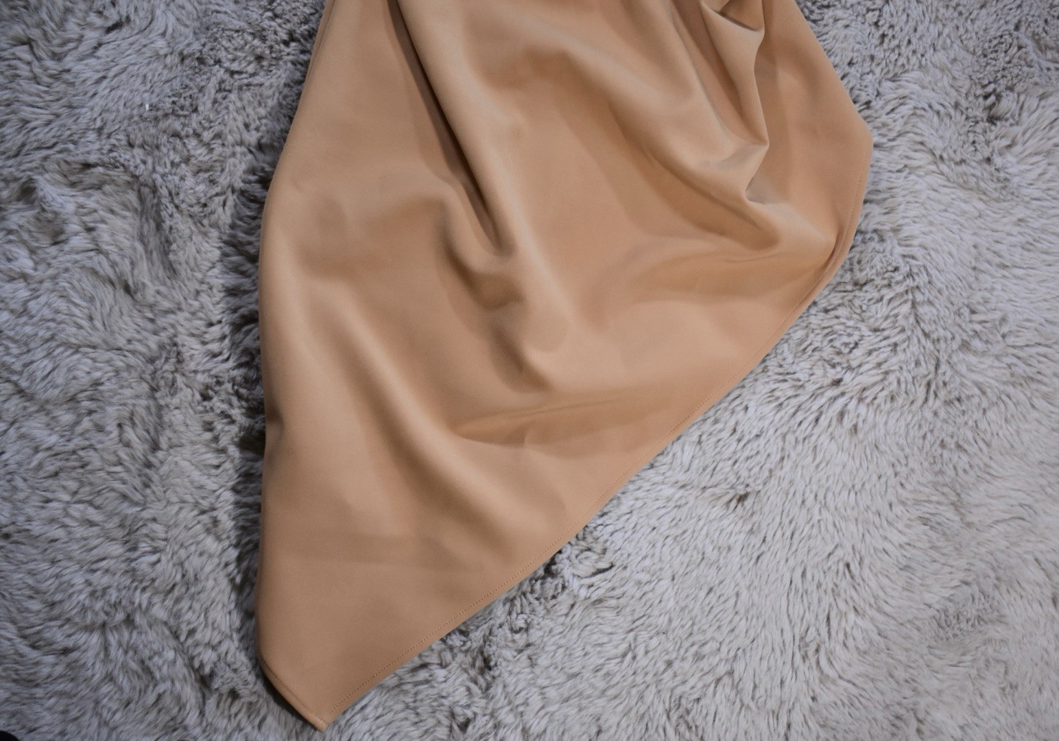 Gianni Bini Beige Bodycon Midi Dress Square Neck Ruched Spaghetti Strap 10