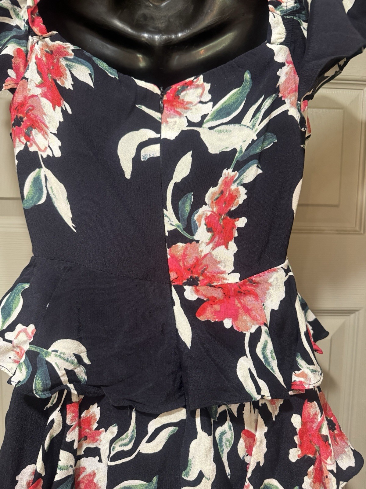 VICI Black Floral Ruffled Mini Dress Sz S Small