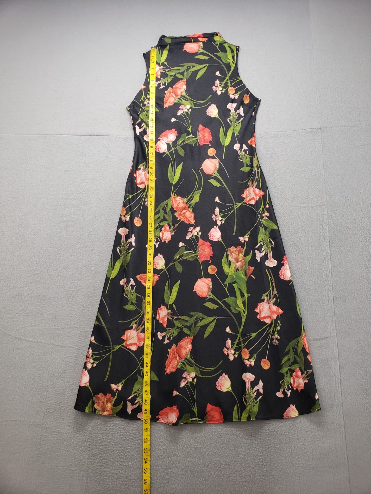 Ted Baker Women Maxi Dress 3 Multicolor Floral Back Tie Sleeveless Cocktail