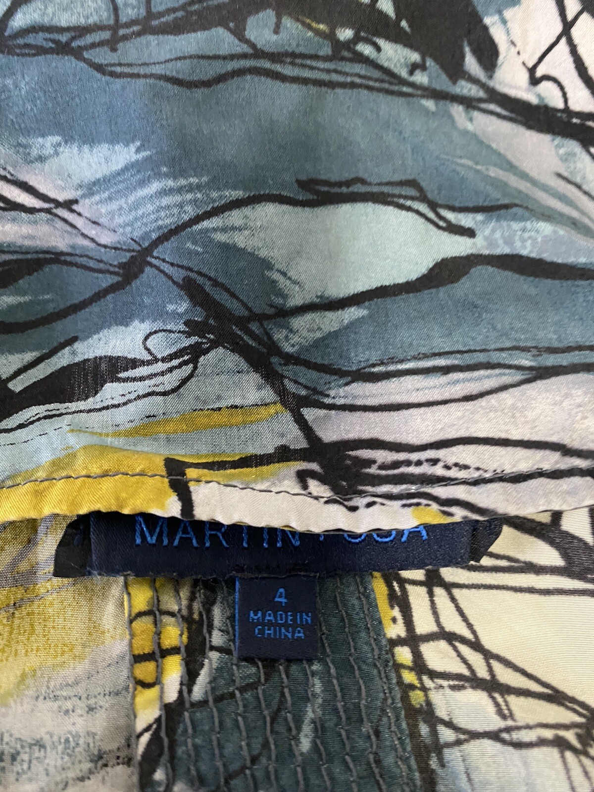 Martin+Osa Dress 100% silk Size 4