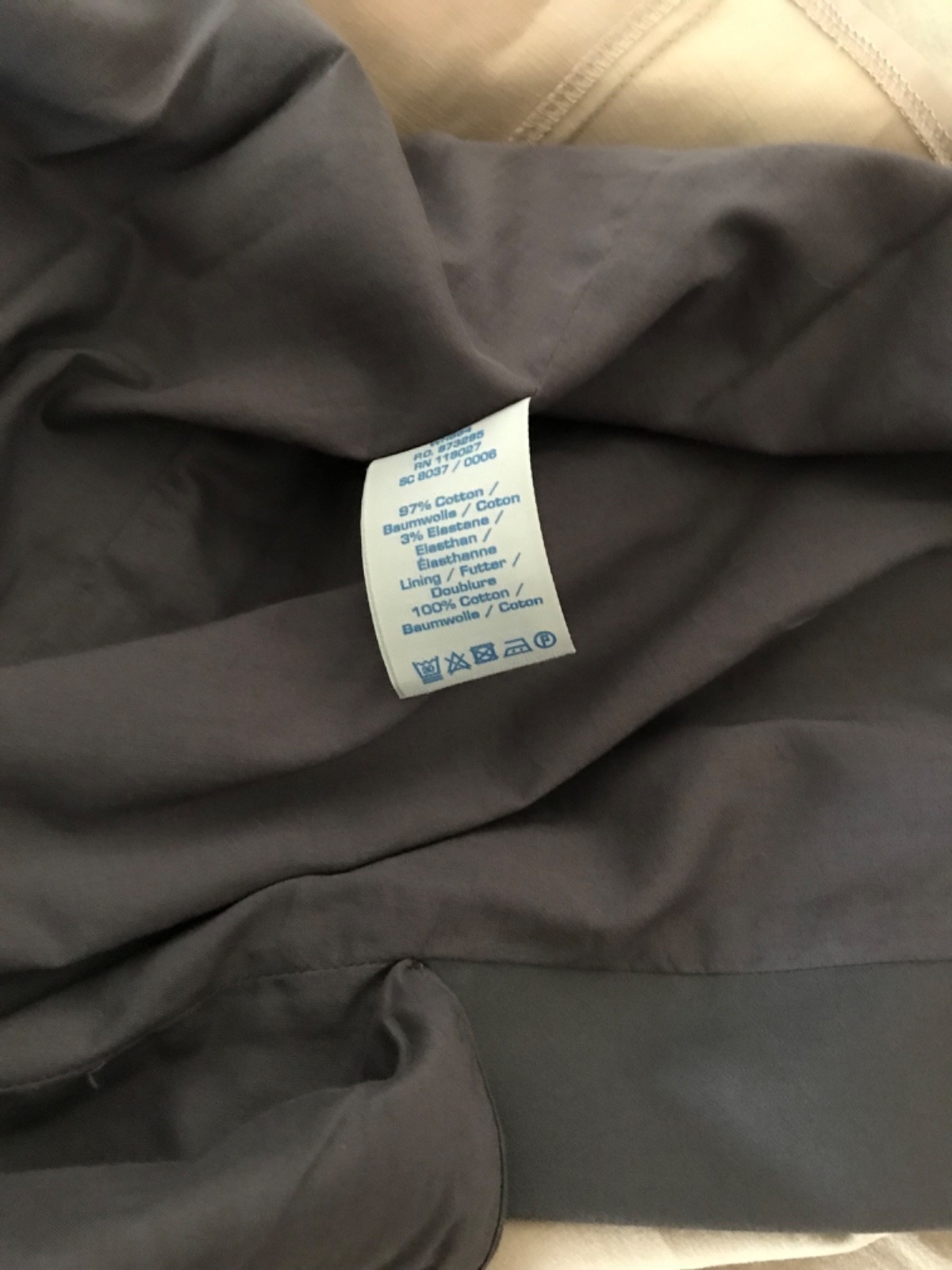 Chic Grey/Brown Boden lined pencil cotton dress size 14 – excellent condition