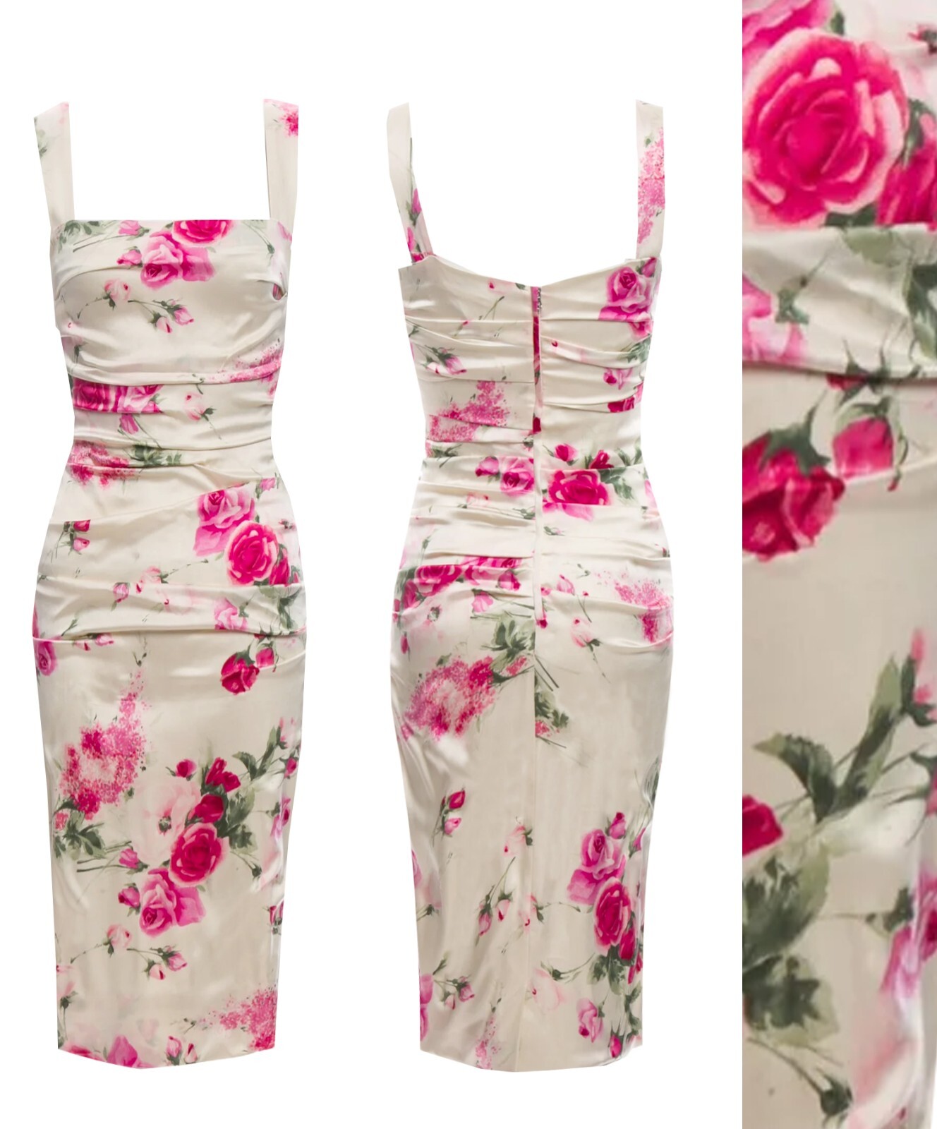 SALE! $4,900 GORGEOUS DOLCE & GABBANA ITALY Silk Satin dress size 42
