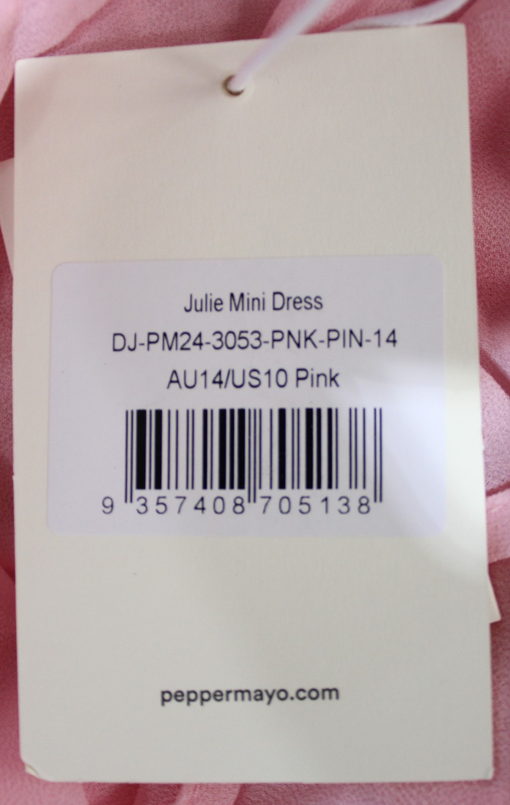 Peppermayo Women’s Julie Beaded Mini Dress MP7 Pink Size US:10 AU:14 NWT